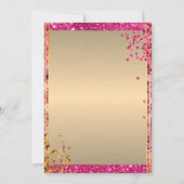 50 & Fabulous High Heels Goud Roze Glitters luxe Kaart (Achterkant)