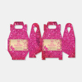 50& Fabulous Hoge Hakken Goud Hot Pink Glitter Gla Bedankdoosjes (Uitgevouwen)