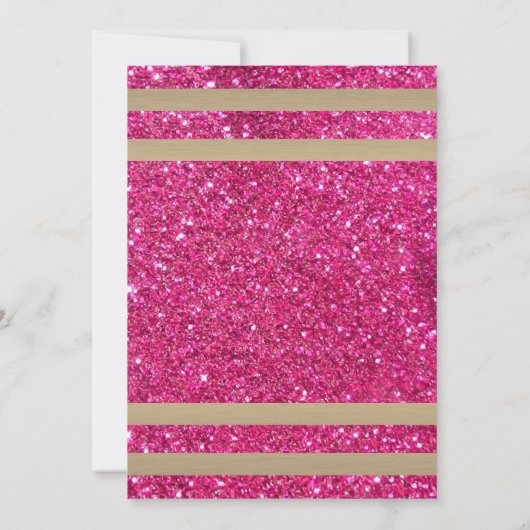 50 & Fabulous Hoge Hakken Gouden Roze Glittery Gla Kaart (Achterkant)