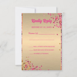 50 & Fabulous Hoge Hakken Gouden Roze Glittery Gla RSVP Kaartje