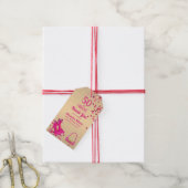 50& Fabulous Hoge Hakken Gouden Roze Glittery Glam Cadeaulabel (Met Touw)
