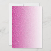 50 Fabulous Hot Pink Glitter 50th Birthday Kaart (Achterkant)