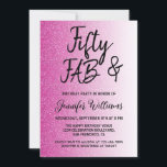50 Fabulous Hot Pink Glitter 50th Birthday Kaart<br><div class="desc">Het vieren van 50 in stijl met dit stijlvolle 40ste verjaardagsontwerp op een roze glitter ombre achtergrond, een schitterende 50ste verjaardagsuitnodiging die je eenvoudig kunt personaliseren en uitzenden voor de viering van je vijftigste verjaardag. De woorden vijftig en fab worden geplaatst gebruikend modern manuscript. Exclusief voor u ontworpen door Happy...</div>