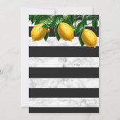 50 Fabulous Lemon Black White Stripe Marble Kaart (Achterkant)