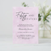 50 & Fabulous Licht Paarse 50ste Verjaardag Kaart (Staand voorkant)