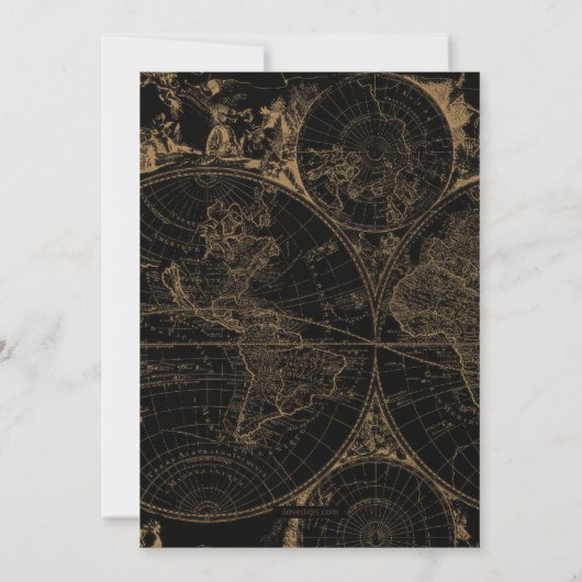 50 Fabulous Mustache Kaart Verjaardagsfeest (Achterkant)