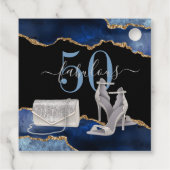 50 Fabulous Navy Black Agate Gold Glitter Bedankjes Labels (Achterkant)