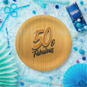 50 & Fabulous Papieren Bordje (Feest)