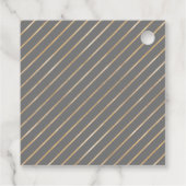 50 & Fabulous Peach Happy Birthday-typografie Bedankjes Labels (Achterkant)