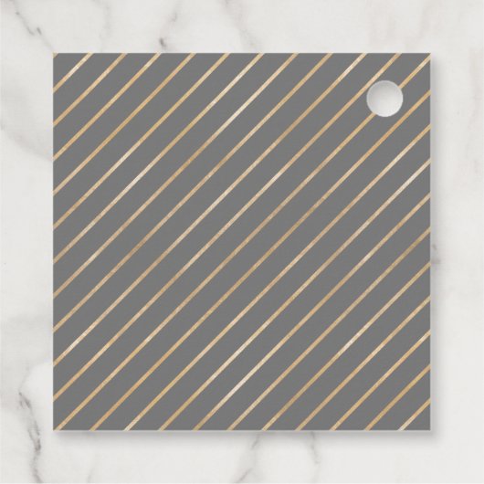 50 & Fabulous Peach Happy Birthday-typografie Bedankjes Labels (Achterkant)