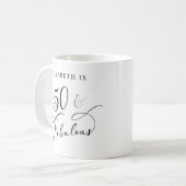 50 Fabulous persoonlijke 50e verjaardag Koffiemok (Voorkant links)