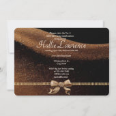 50 & Fabulous Photo Gold Black Bow 50e verjaardag Kaart (Achterkant)