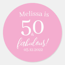 50 Fabulous Pink 50th Birthday Party - Personalize