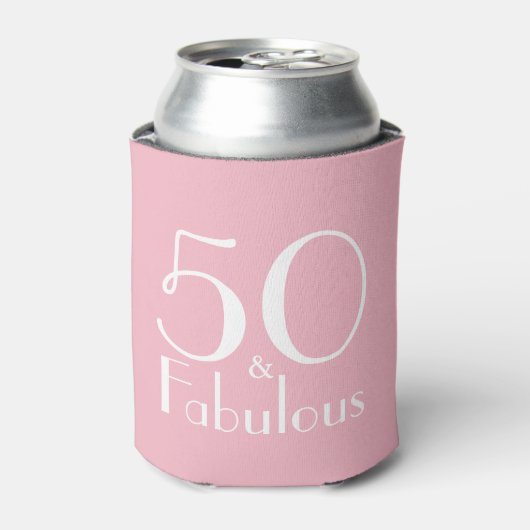 50 Fabulous Pink Girly Birthday Favor Blikjeskoeler (Blikje Voorkant)