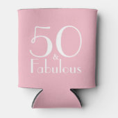 50 Fabulous Pink Girly Birthday Favor Blikjeskoeler (Voorkant)