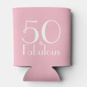 50 Fabulous Pink Girly Birthday Favor Blikjeskoeler (Achterkant)