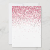 50 & Fabulous Pink Glitter Confetti Birthday Kaart (Achterkant)