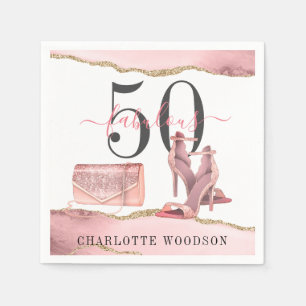 50 Fabulous Pink Gold Glitter Agate Dancing Shoes Servet