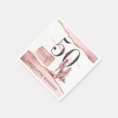 50 Fabulous Pink Gold Glitter Agate Dancing Shoes Servet (Hoek)