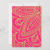 50 Fabulous Pink Gold Party Invitation Kaart (Achterkant)