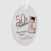 50 & Fabulous Pink Shade Verjaardag Acryl Ornament (voorkant)