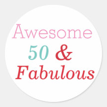 50 & Fabulous Plezier 50e Verjaardag Sticker
