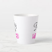 50 & FABULOUS Retro Black & Roze 50e verjaardag Latte Mok (Voorkant)