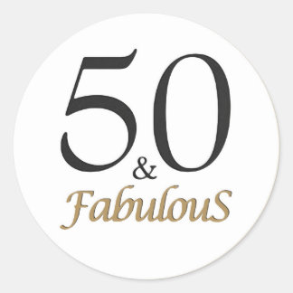 50 & Fabulous Ronde Sticker