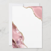 50 Fabulous Roos Gold Glitter Agate Birthday Party Kaart (Achterkant)