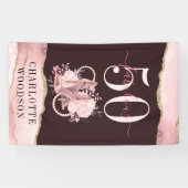 50 Fabulous Roos Gold Glitter Agate Elegant Banner (Horizontaal)