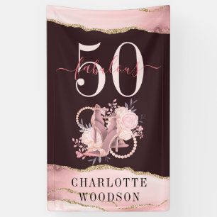 50 Fabulous Roos Gold Glitter Agate Elegant Banner