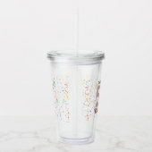 50 & Fabulous Roze Custom Vijftigste Verjaardagsfe Acryl Drinkbeker (Rechts)