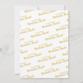 50 & Fabulous Roze en Gouden Verjaardag Uitnodigin Kaart (Achterkant)