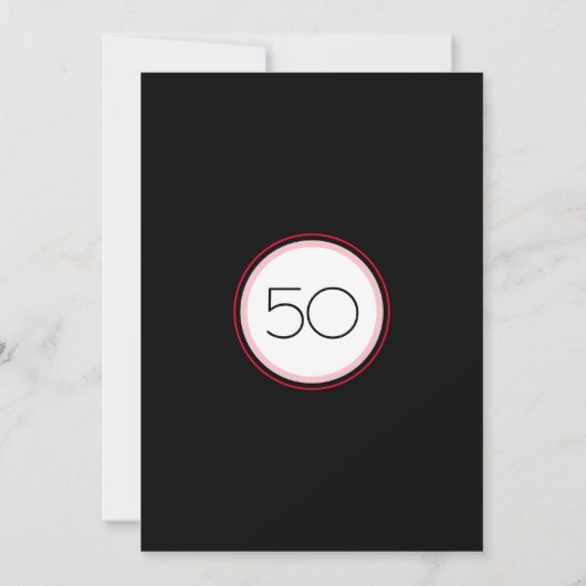 50 Fabulous Roze Rood Elegant Stripes Uitnodiging (Achterkant)