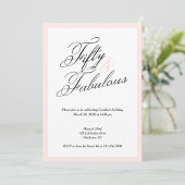 50 & Fabulous Script 50th Birthday Invitation Kaart