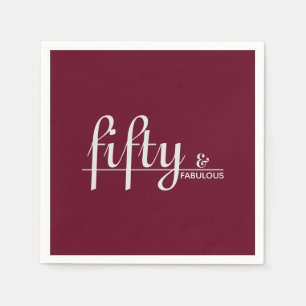 50-FABULOUS! Script 50th Birthday Servet