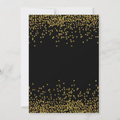 50 Fabulous Surprise Birthday Gold Black Glitter Kaart (Achterkant)