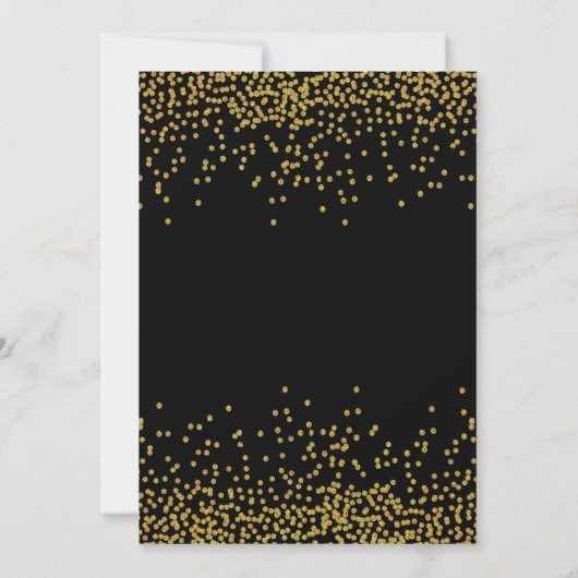 50 Fabulous Surprise Birthday Gold Black Glitter Kaart (Achterkant)