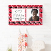 50 & Fabulous TRINIDAD FLAG Aangepaste foto Verjaa Spandoek (Insitu)