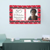 50 & Fabulous TRINIDAD FLAG Aangepaste foto Verjaa Spandoek (Beurs)