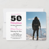 "50 & Fabulous" Uitnodiging voor een feestje met k (Voorkant)