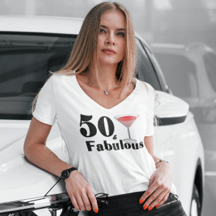 50 & Fabulous Verjaardag Babe T-shirt
