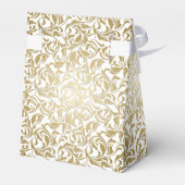 50 & Fabulous Verjaardag Gouden Bloemen Swirls Bedankdoosjes (Achterkant)