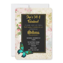 50 & fabulous Verjaardag met  Collage Uitnodigen