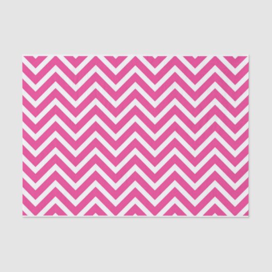 50 & Fabulous Verjaardag Roze Wit Chevron Patroon Tissuepapier (Voorkant)