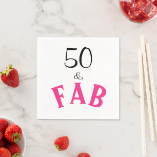 50 & Fabulous Verjaardag Servet