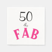 50 & Fabulous Verjaardag Servet (Voorkant)