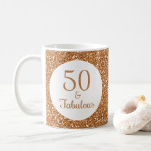 50 & Fabulous Verjaardag Sparkly Gouden Glitter