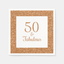 50 & Fabulous Verjaardag Sparkly Gouden Glitter