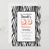 50 & Fabulous Verjaardag Zwarte Bengaarse Tijger S Kaart (Voorkant)